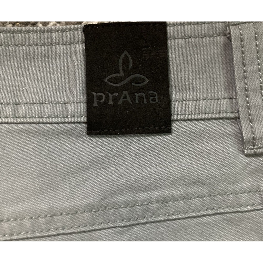 PrAna Pants Mens 33 Gray Slim Fit Organic Cotton Stretch Chino Casual - Picture 10 of 13